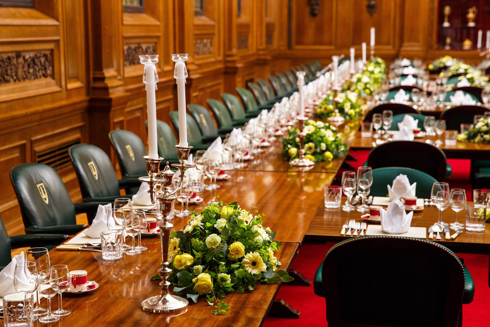 Mercers' Hall dressed for dinner